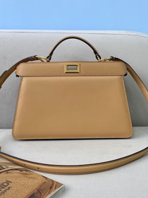 Fendi original calfskin small peekaboo ISeeU bag 8BN330 apricot