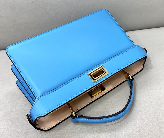 Fendi original calfskin small peekaboo ISeeU bag 8BN330 blue