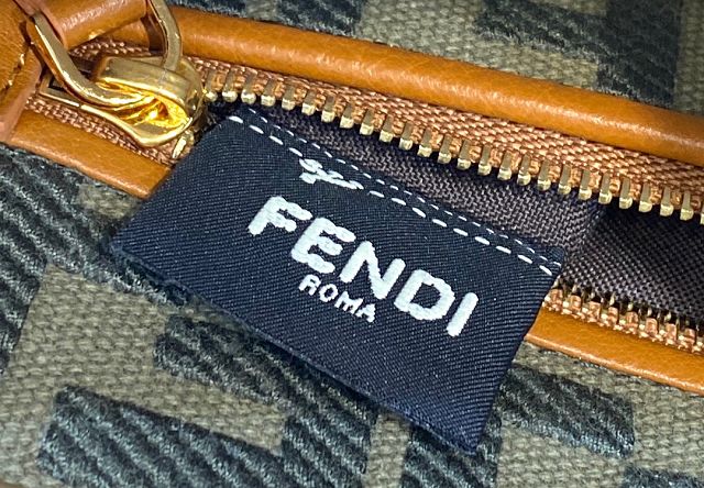 Fendi original calfskin small peekaboo bag 8BN244 brown