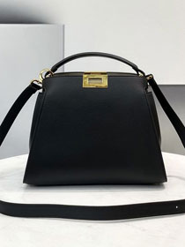 Fendi original calfskin small peekaboo bag 8BN255 black