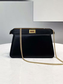 Fendi original lambskin mini peekaboo IseeU bag 8BN235 black