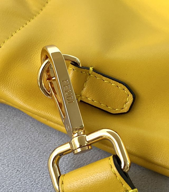 Fendi original calfskin large drawstring bag 8BH352 yellow