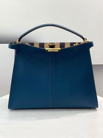 Fendi original calfskin large peekaboo Iseeu tote 7VA528 blue