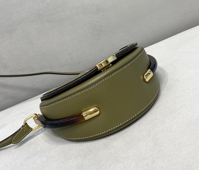 Fendi original calfskin shoulder bag 8BN008 green