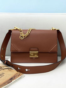 Fendi original calfskin small kan U bag 8M0515 brown