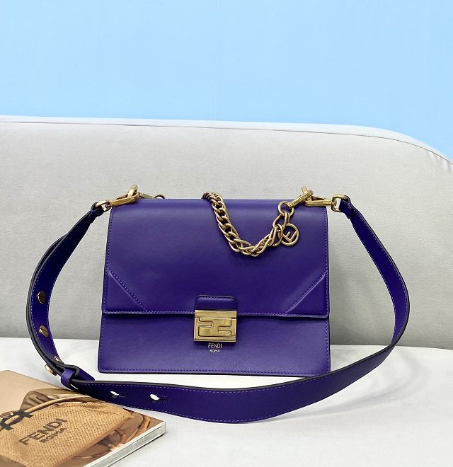 Fendi original calfskin small kan U bag 8M0515 purple