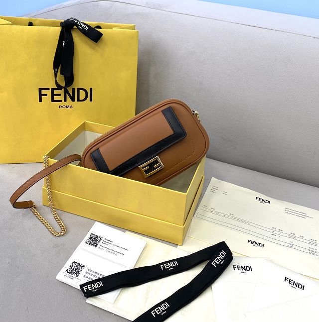 Fendi original lambskin easy baguette bag 8BS042 brown