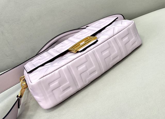 Fendi original lambskin medium baguette bag 8BR600 light purple