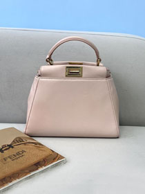 Fendi original lambskin small peekaboo bag 8BN244 light pink