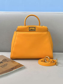 Fendi original lambskin small peekaboo bag 8BN244 orange