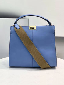 Fendi original calfskin medium peekaboo Iseeu tote 7VA527 blue