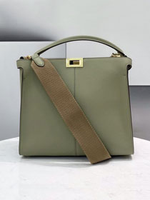 Fendi original calfskin medium peekaboo Iseeu tote 7VA527 khaki