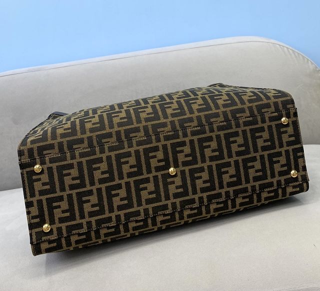 Fendi original canvas large X-Tote bag 8BH374 brown