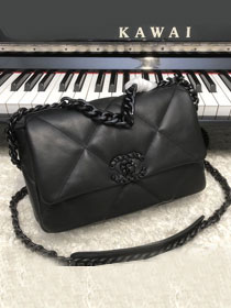 CC original lambskin 19 small flap bag AS1160 all black