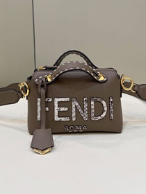 Fendi original calfskin mini by the way boston bag 8BL145 grey