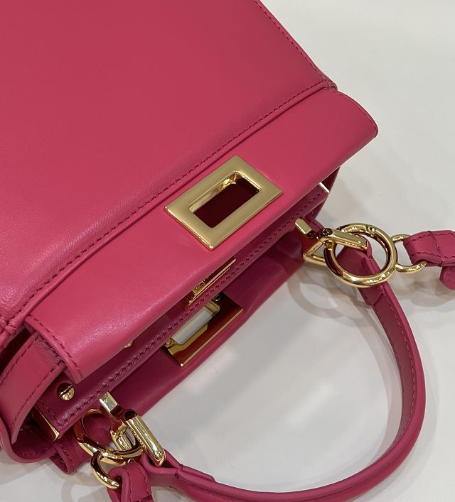 Fendi original lambskin small peekaboo bag 8BN244 rose red