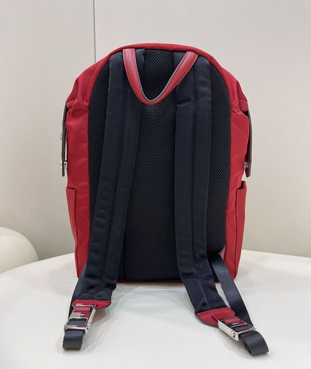 Fendi original nylon medium backpack 7VZ325 red