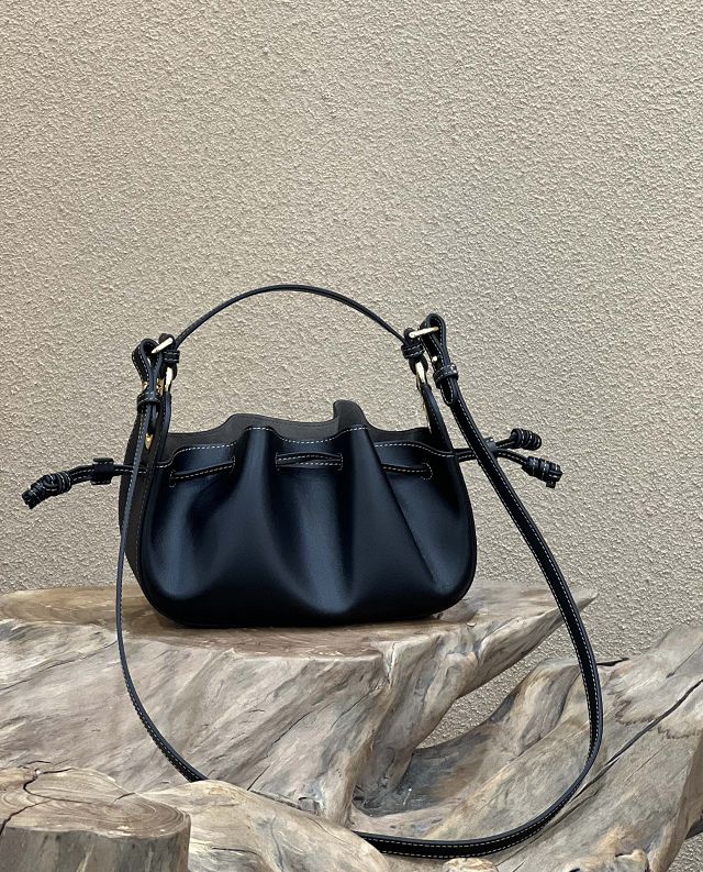 Fendi original calfskin mini pomodorino bag 8BS059 black