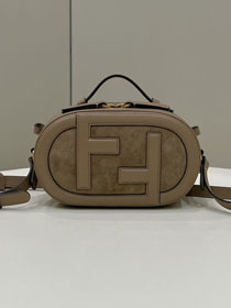 Fendi original suede O-Lock mini camera case 8BS058 grey