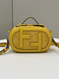 Fendi original suede O-Lock mini camera case 8BS058 yellow