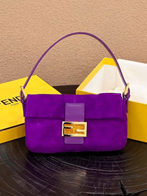 Fendi suede medium 1997 baguette bag 8BR339 purple