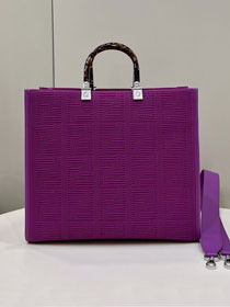 Fendi original fabric medium sunshine shopper bag 8BH386 purple