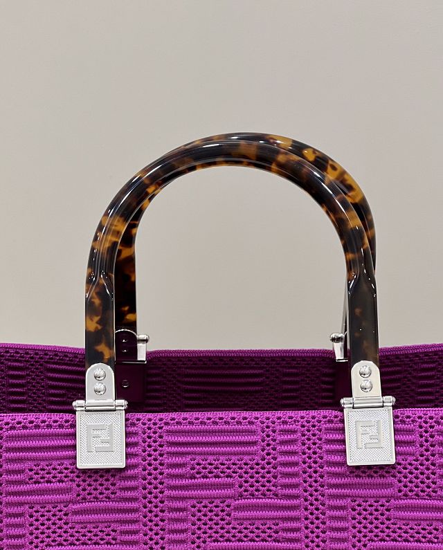 Fendi original fabric medium sunshine shopper bag 8BH386 purple
