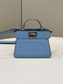 Fendi original lambskin nano peekaboo bag 7AS106 blue