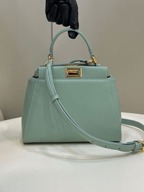 Fendi original lambskin small peekaboo bag 8BN244 mint green