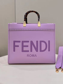 Fendi original calfskin medium sunshine shopper bag 8BH386 purple