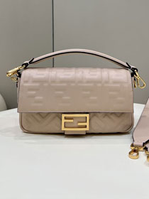 Fendi original lambskin medium baguette bag 8BR600 pale pink