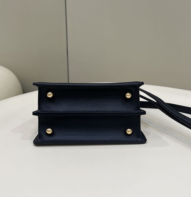 Fendi original lambskin mini peekaboo ISeeU bag 8BN335 black