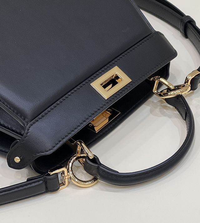 Fendi original lambskin mini peekaboo ISeeU bag 8BN335 black