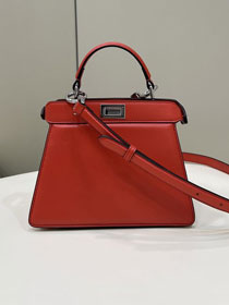 Fendi original lambskin mini peekaboo ISeeU bag 8BN335 red