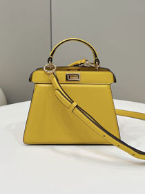 Fendi original lambskin mini peekaboo ISeeU bag 8BN335 yellow