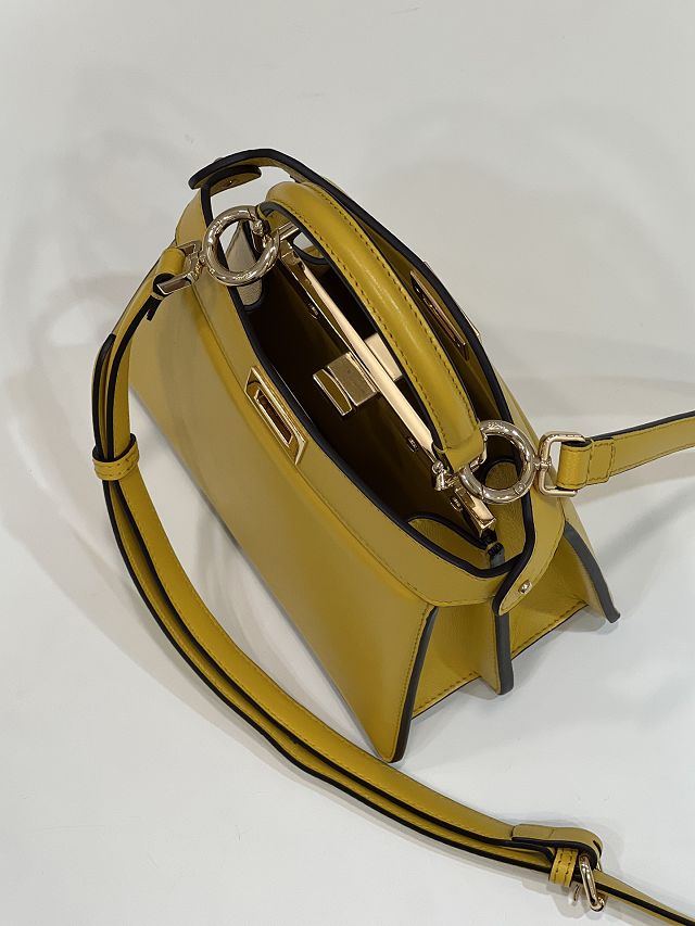 Fendi original lambskin mini peekaboo ISeeU bag 8BN335 yellow