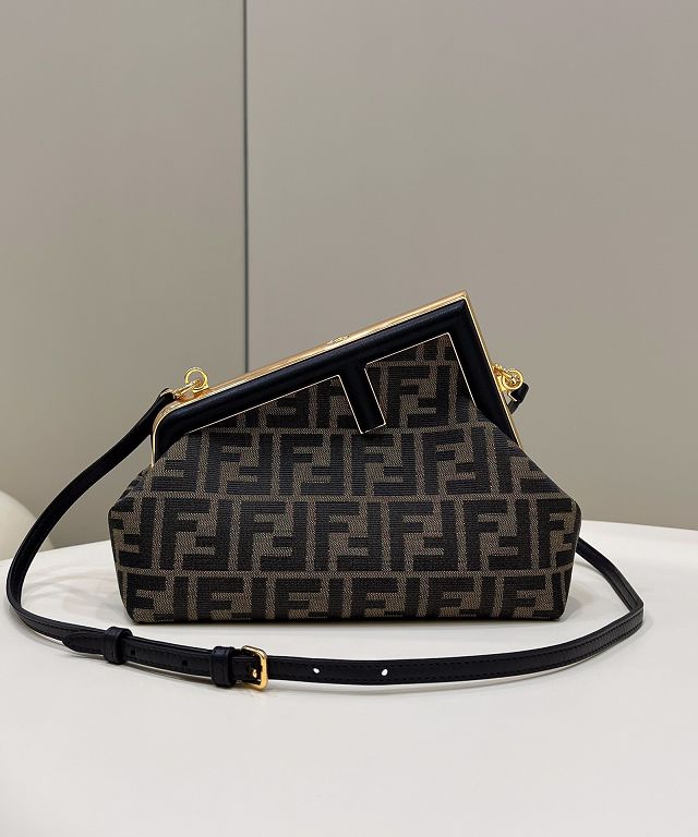 Fendi original fabric small first bag 8BP129 black