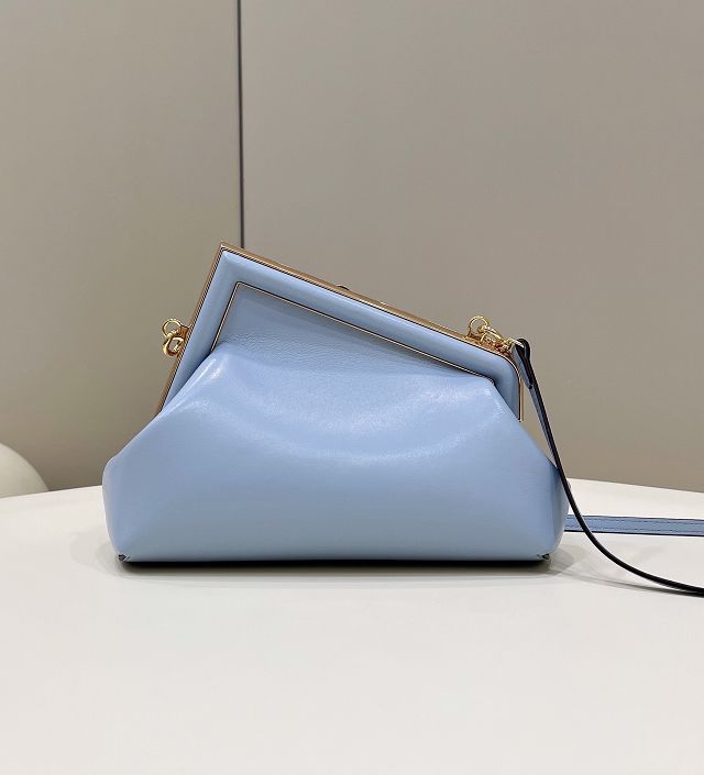 Fendi original lambskin small first bag 8BP129 blue