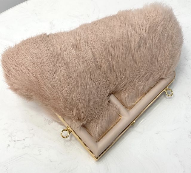 Fendi original mink fur small first bag 8BP129 apricot