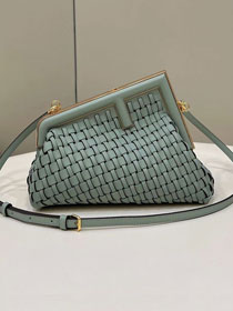 Fendi original calfskin small first bag 8BP129 mint green