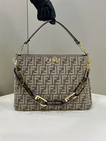 Fendi original fabric o-lock hobo bag 8BS068 grey