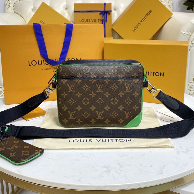 Louis vuitton original monogram canvas trio messenger bag M46266 green