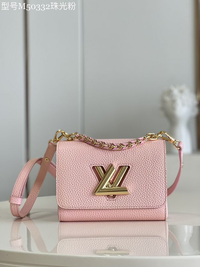 Louis vuitton original grained calfskin twist pm M50332 pink