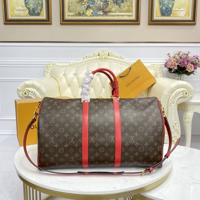 Louis vuitton original monogram canvas keepall 50 M46259 red