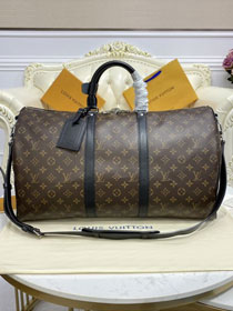 Louis vuitton original monogram canvas keepall 50 bag M56712 black