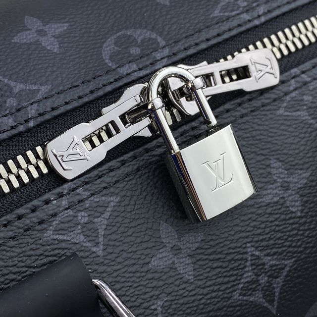 Louis vuitton original monogram eclipse keepall 45 bag m40569 black