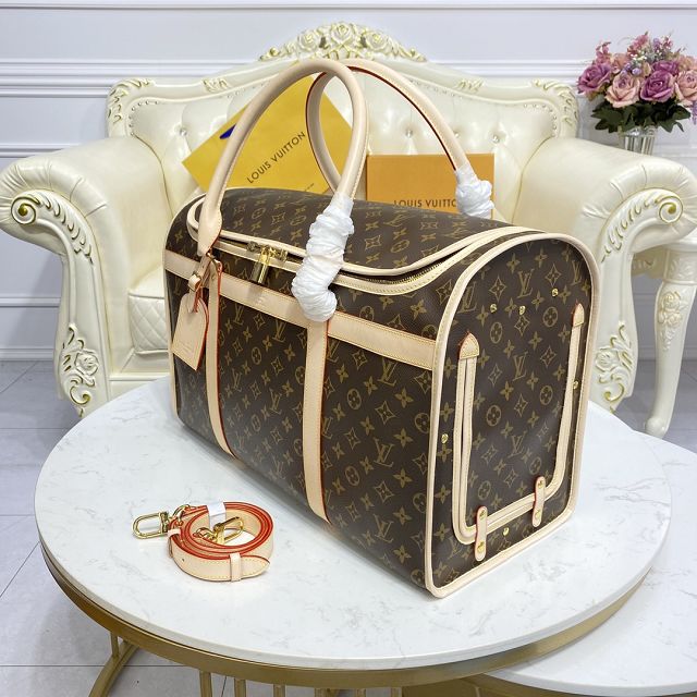 Louis vuitton original monogram canvas large dog carrier 50 M42021