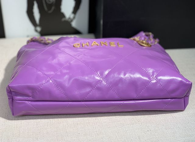 CC original calfskin 22 medium handbag AS3261 purple