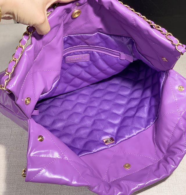 CC original calfskin 22 medium handbag AS3261 purple