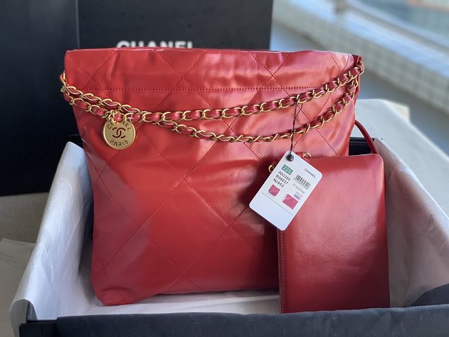  CC original calfskin 22 small handbag AS3260 red